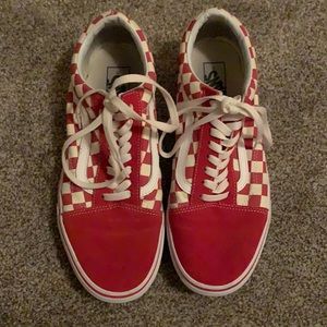 Red checkered vans